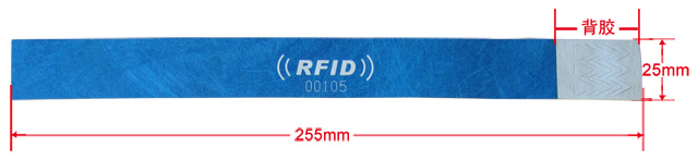 RFID NFC 종이 손목 밴드 크기